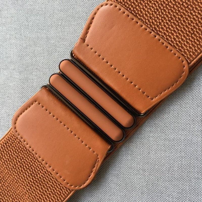 Stylish And Comfortable Black Elastic Waist Belt For Women Ideal For Dressy Casual Wear