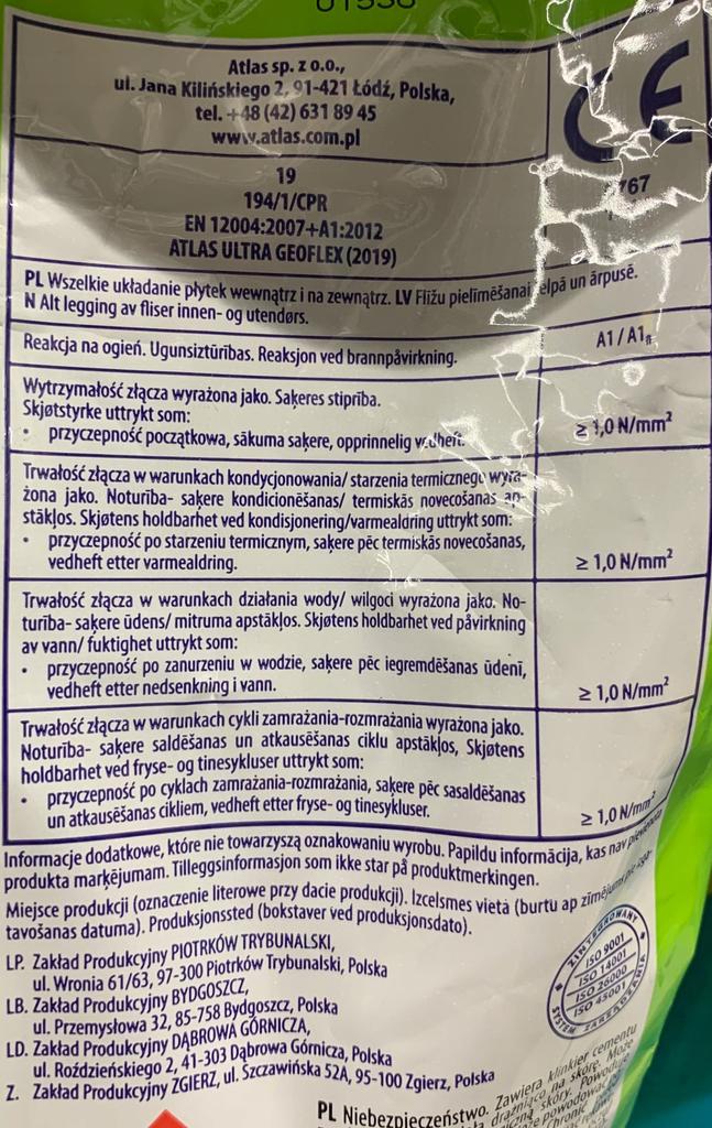 Highly Elastic Gel Tile Adhesive