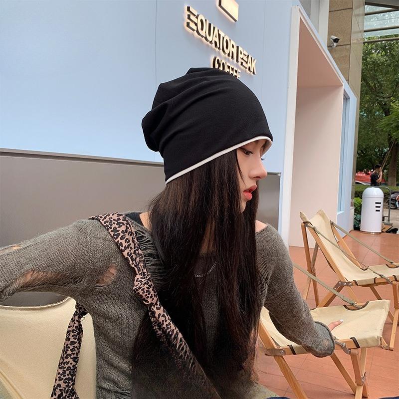 

Новые мужские и женские осенне-зимние шапки-бини в корейском стиле, японском стиле, хлопковые, теплые, шапка для заключения, повязка на голову, шапка-пуловер M（56-58cm）
