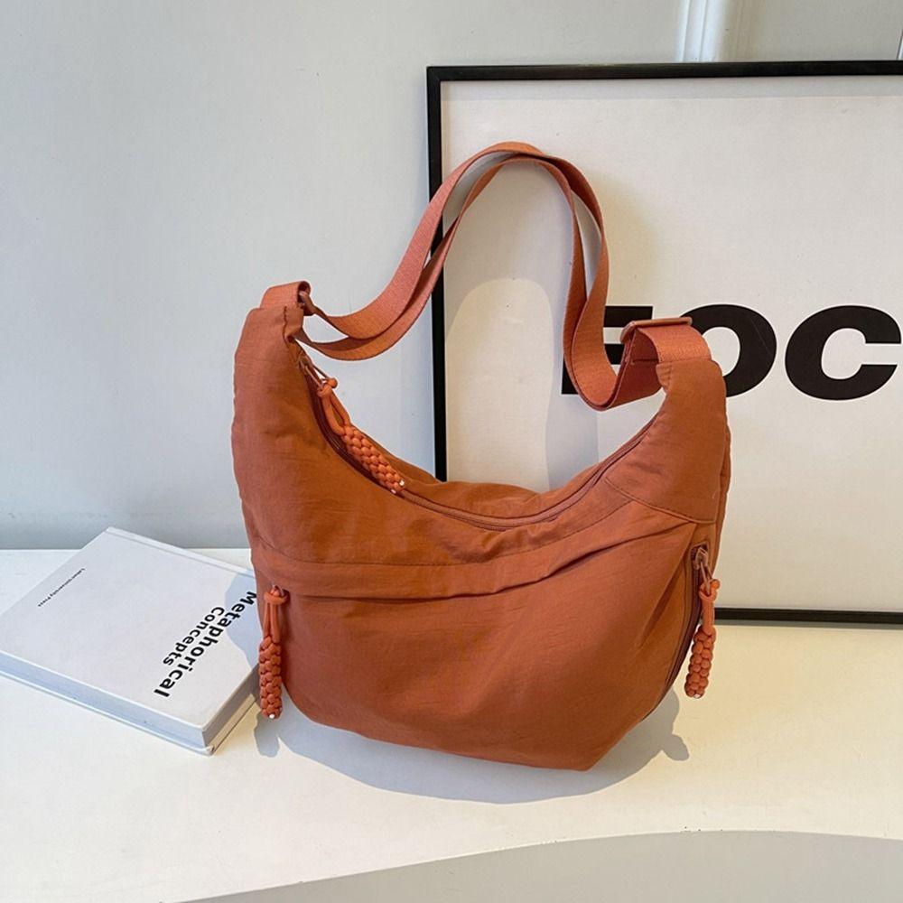 Large Capacity Oxford Cloth Crossbody Bag Tote Bag Dumpling Bag Casual Nylon Shoulder Bag  Outdoor