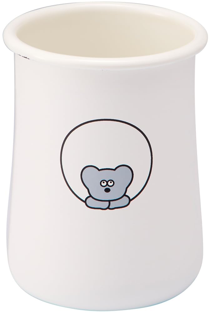 

Toyo Horo ANDY THE MOUSE Enamel Cutlery Stand, White, Size: Approx. W9.3 D9.3 H12 AMJ-2309