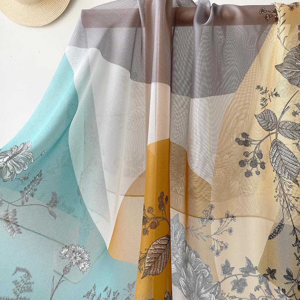 Retro Spring and Summer Fashion Big Scarf with Decorative Scarf Ladylike Temperament Korean Scarf Shawl Two-purpose