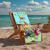 Custom Name Ultra-Soft Beach Towel with Numberblocks Theme,Ideal for Pool - Camping, Diving - Perfect Travel Essential, Vibrant Beach Towel.