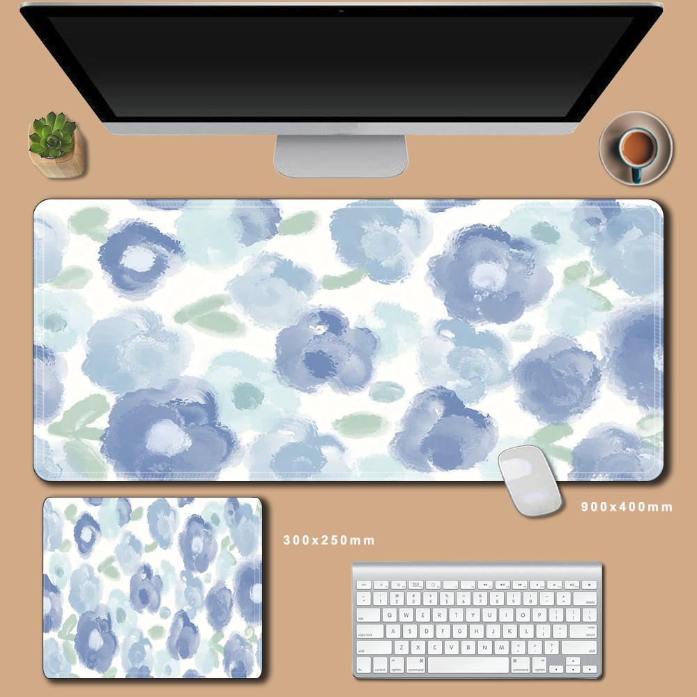 Flower Large Mouse Pad XXL Small Fresh Mousepad Cartoon Office Desk Pads Rubber Anti Slip Carpet Computer Office Accessories