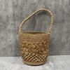 25 Französische Raffia Handgewebte Tasche Damen Schultertasche Beuteltasche Ausländischer Stil Urlaubsstrohtasche