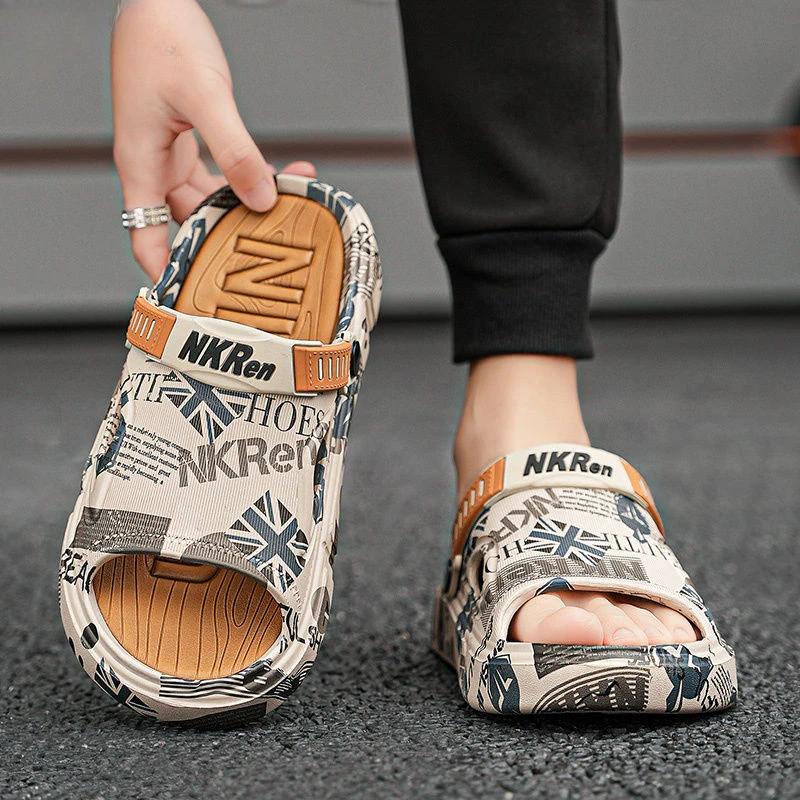 Male Slipper Summer Casual Men's Shoe Beach Elegant Mascullino Eva Pvc Rubber Low Price Fun Slides Designer Luxury Adult Sale