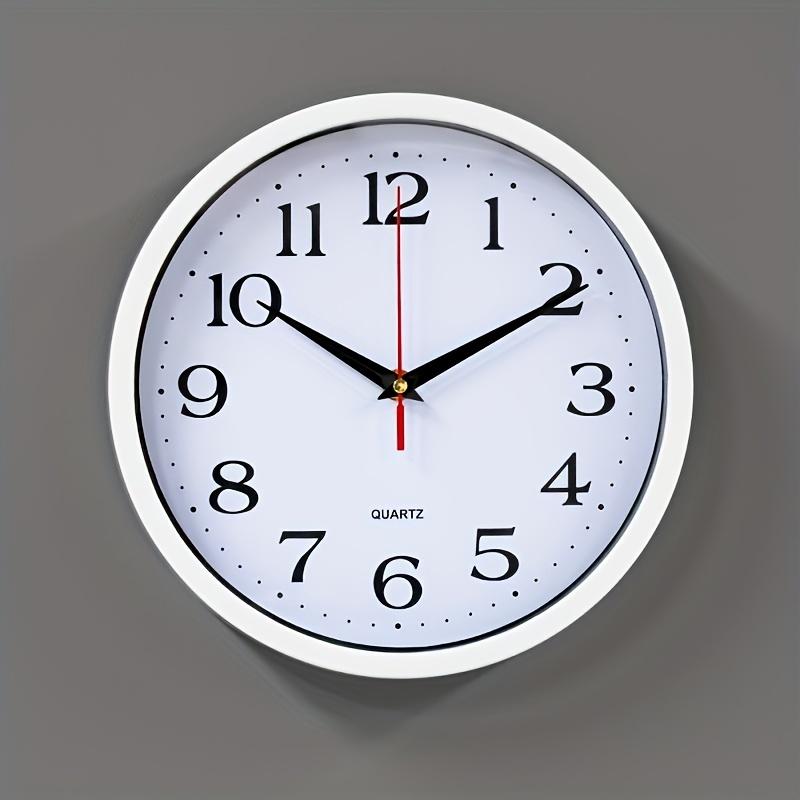 

1 шт. Белые настенные часы, высококачественные кварцевые, круглые, на батарейках, легко читаемые, для дома/кухни/офиса/класса/школы, украшения комнаты, украшения дома 8in