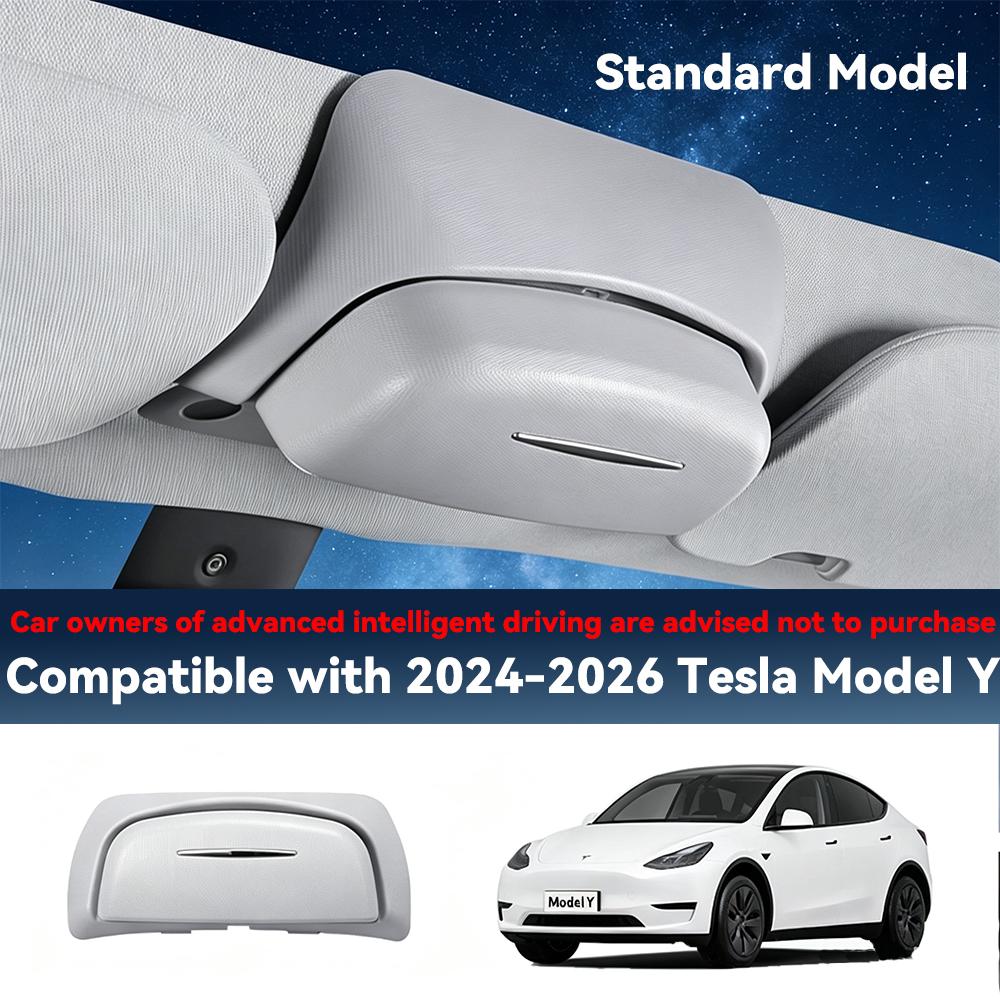 For Tesla Model Y Juniper Car Sunglasses Box Holder Panoramic Sunroof Glasses Storage For Tesla Model 3 Highland Accessories