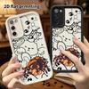 Phone case: 2D flat, suitable for Samsung Galaxy A34 A35 M05 M06 S20 S22 S21 FE Plus 5G protective case, pumpkin hat little spider, perfect Christmas 