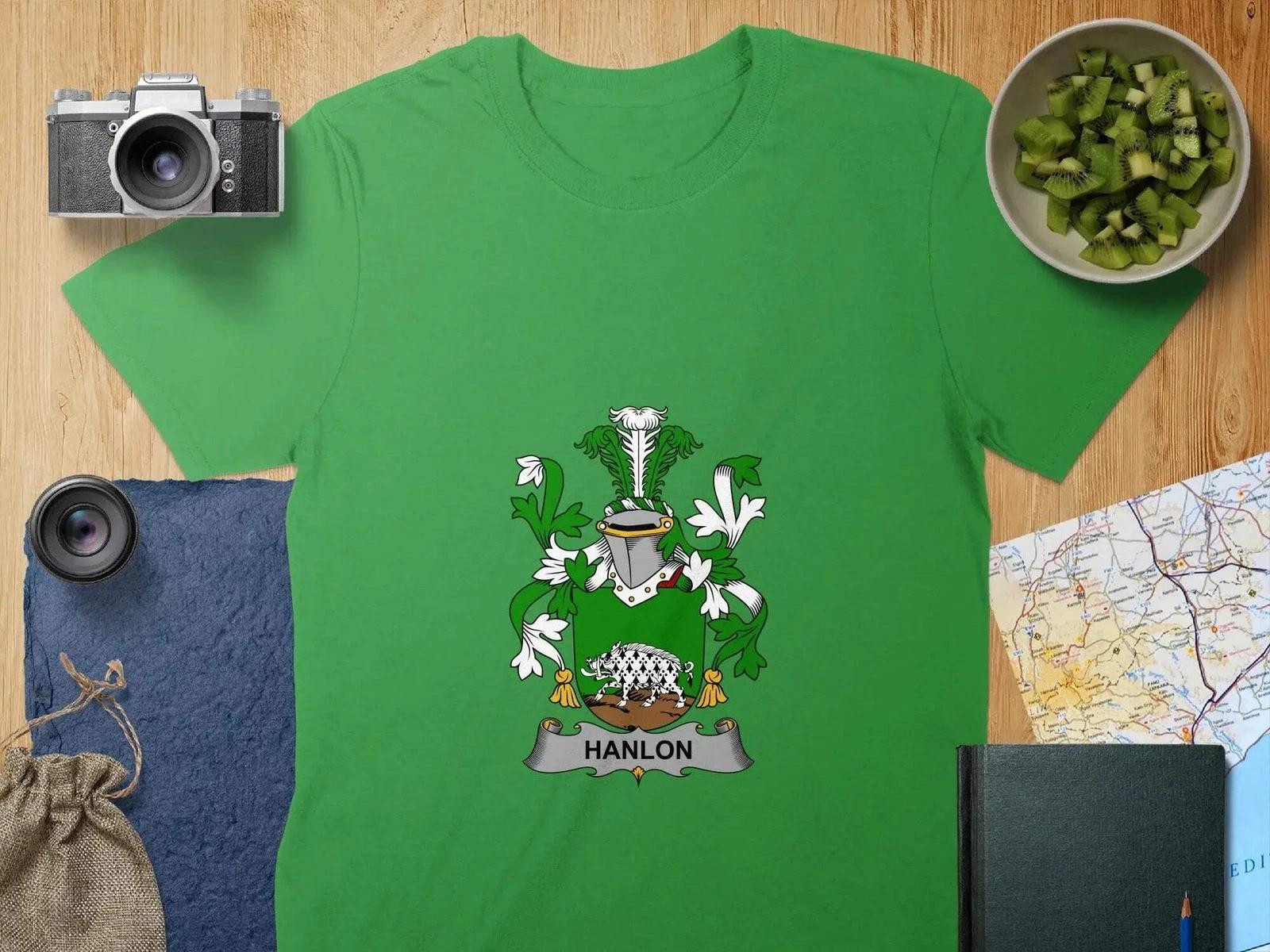Hanlon Coat Of Arms Irish T-Shirt L