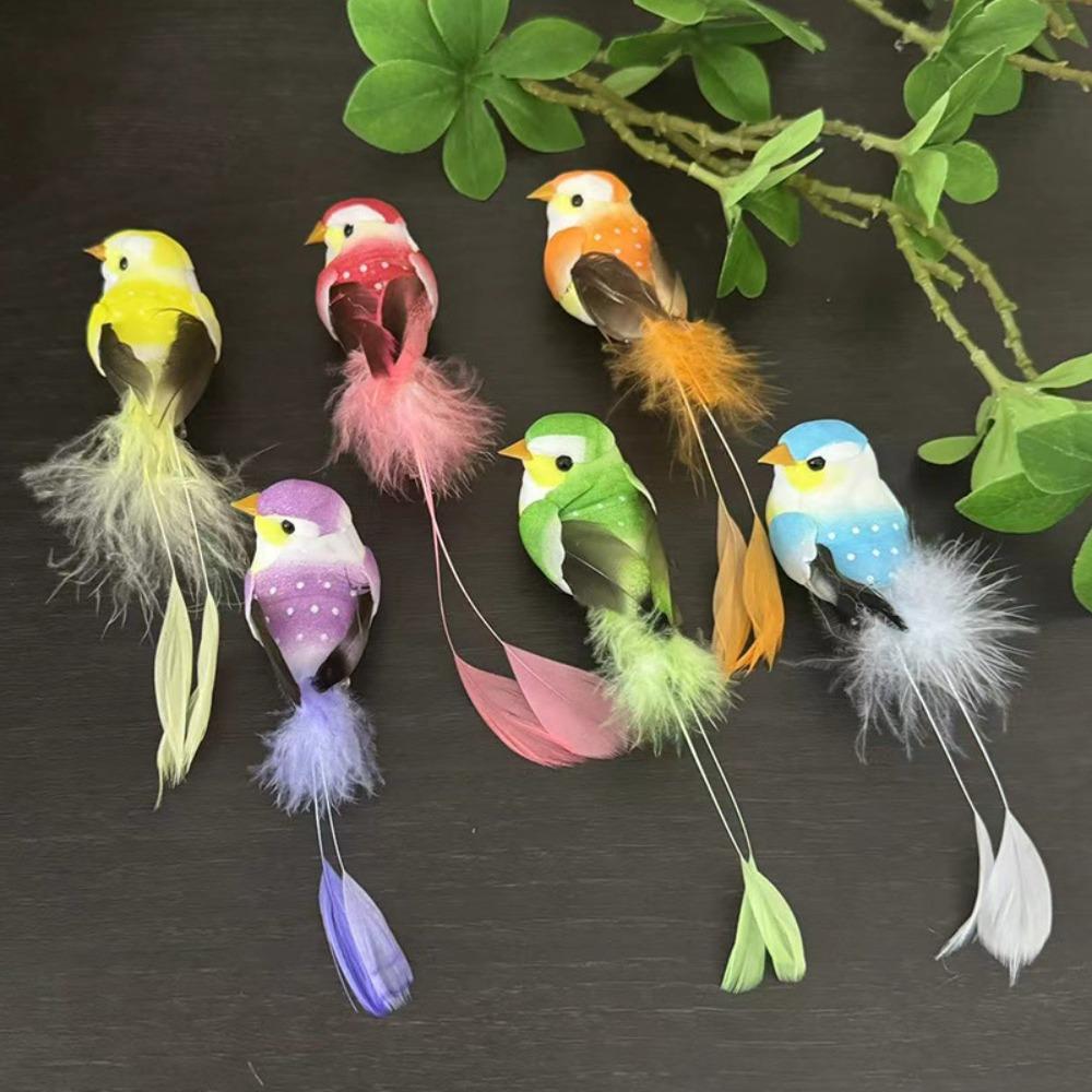

Colorful Simulation Birds Photography Props with Clip Decorative Fake Bird Home Decor Landscape Decoration Birds Model