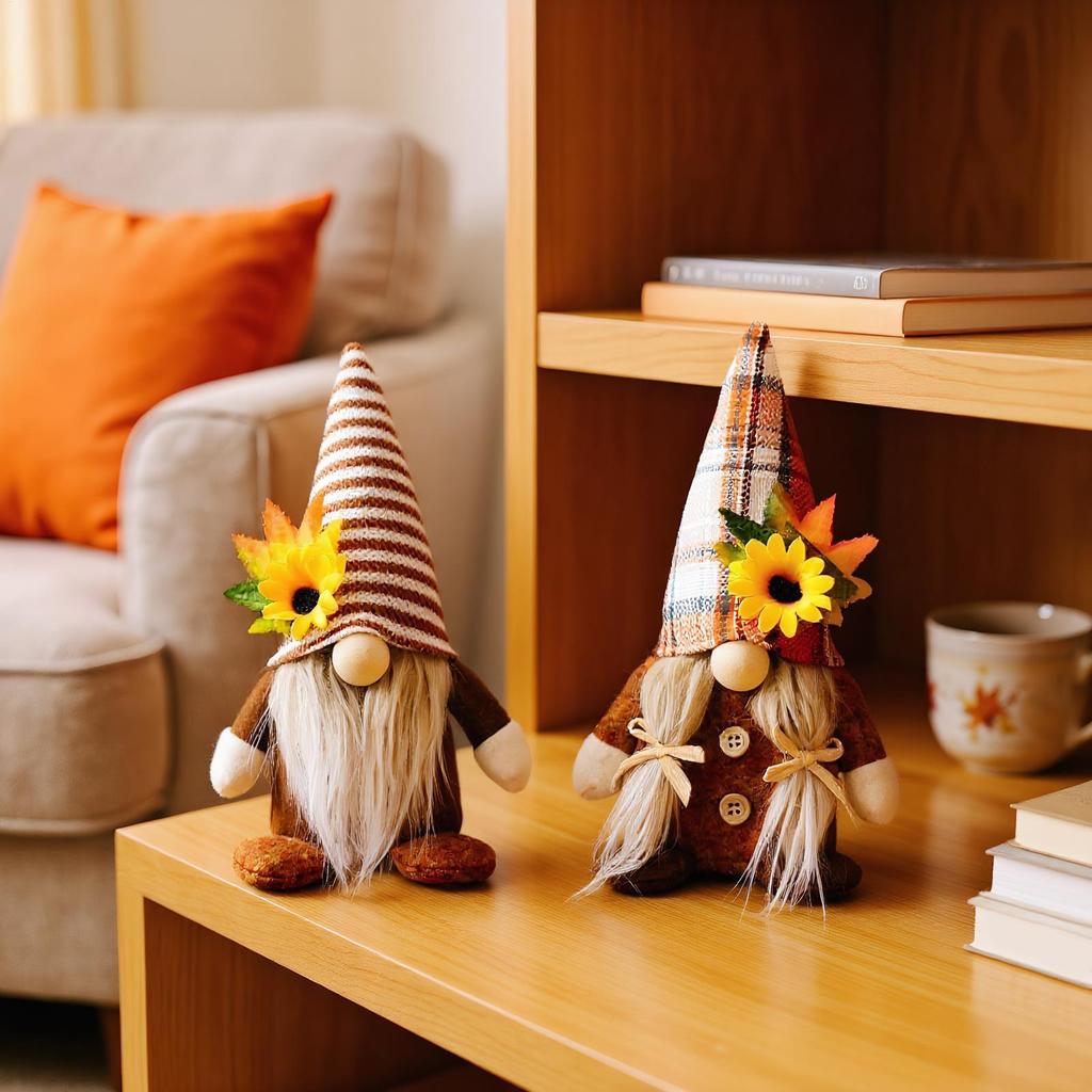 Fall Gnome Autumn Gnome Pumpkin Sunflower Swedish Dwarf Thanksgiving Day Christmas Decor NordicGnome Land God Old Man Decor