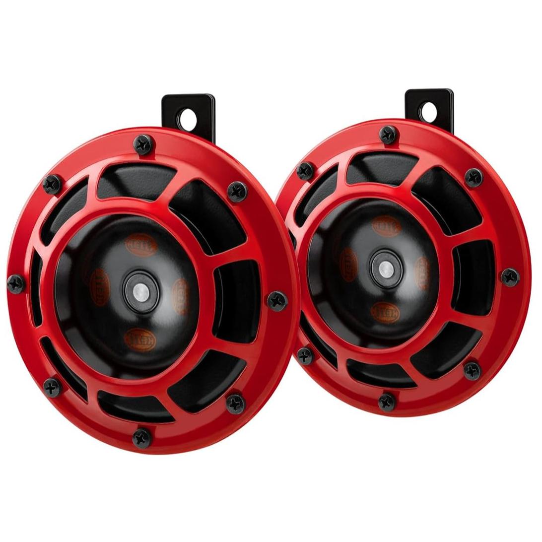 

Красный гриль Набор супертоновых сигналов (12 В, 300/500 Гц, 105-118 дБ @ 2 м) | Для велосипедов и автомобилей | Красный