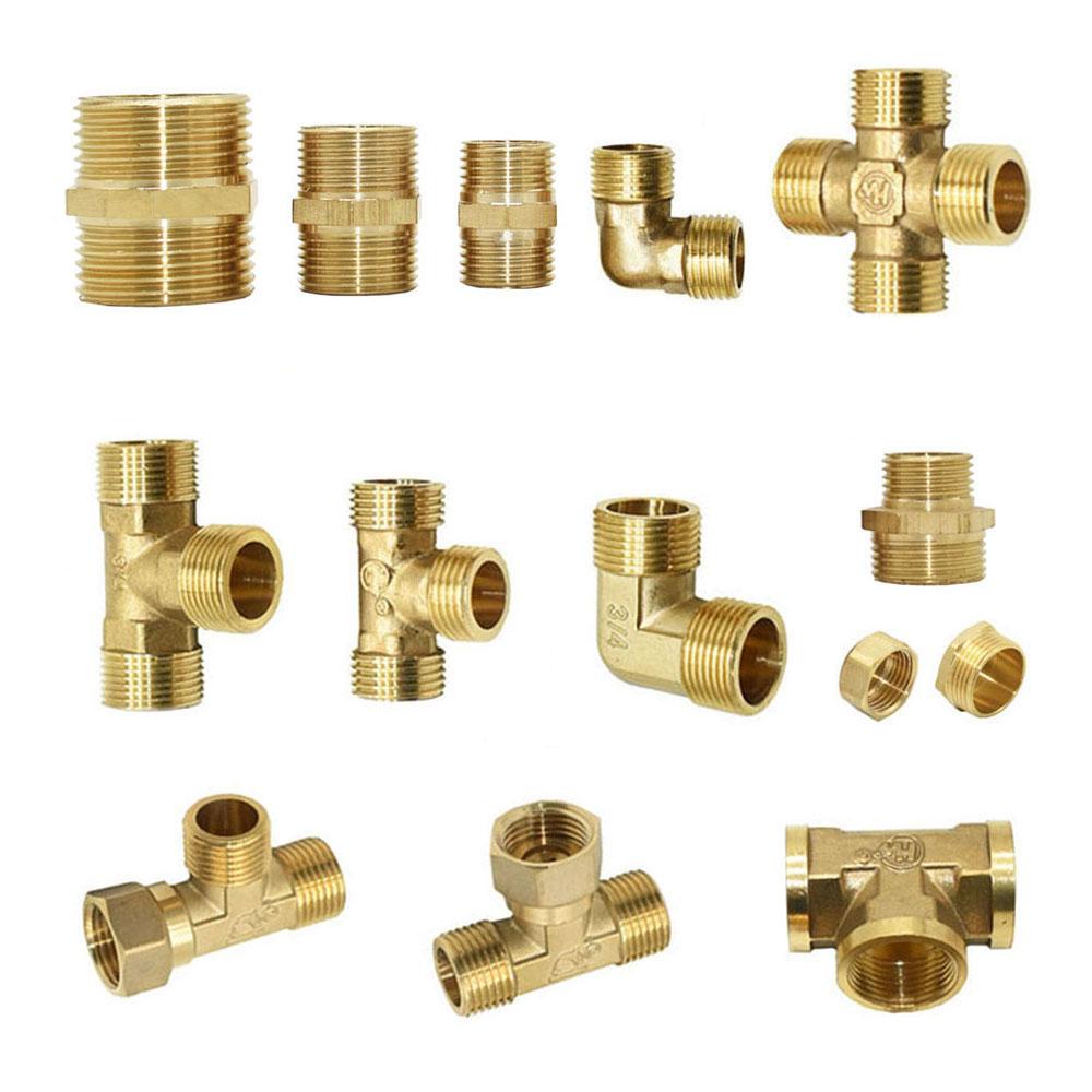 Brass 1/4" 1/2'' 3/4'' 3/8" 1" Male Female Refering Thread Connecter Copper Transition Coupling Adapter Garden Watering Fittings