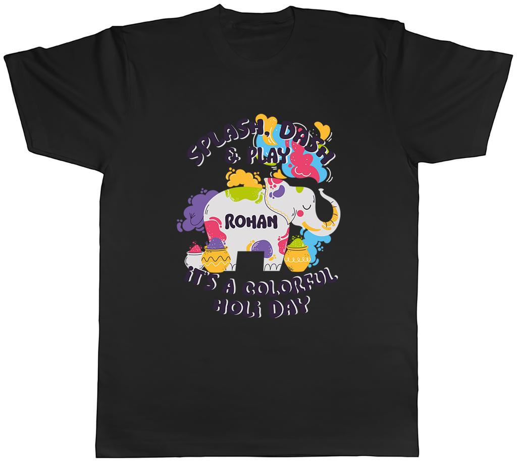 Personalised Holi Festival Splash Dash Play Unisexs TShirt Tee Gift Top