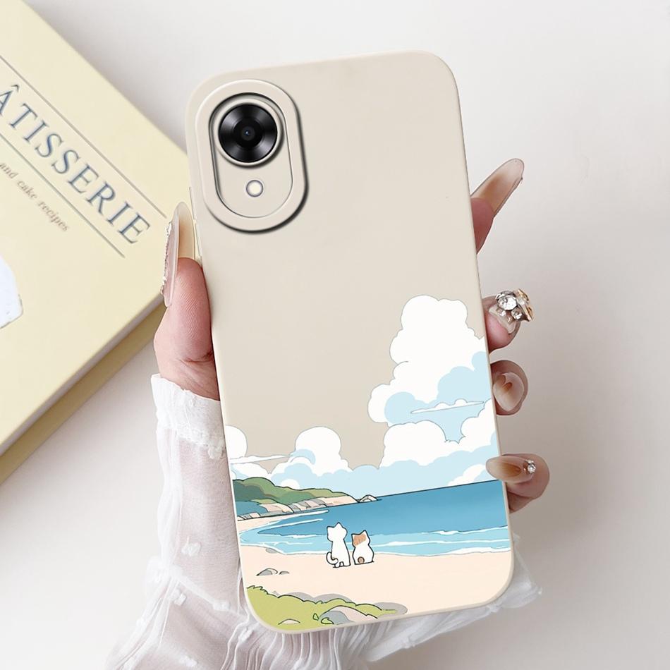 For OPPO A17k A17 2024 New Cute Cartoon Pattern Soft Silicone Case For Oppo A17 A 17 17k CPH2471 CPH2477 Protective Phone Cases
