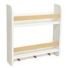Étagère murale enfant GINGER HOME blanche avec crochets et étagères – rangement livres, jouets et vêtements
