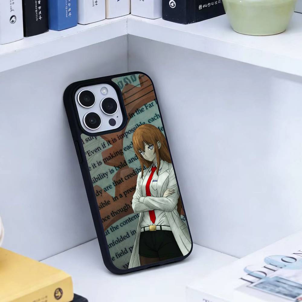 T-Rintaro Okabe STEINS DATE Phone Case For iPhone17,16,15,14,13 Plus,Pro Max Magnetic For Magsafe Wireless Charging