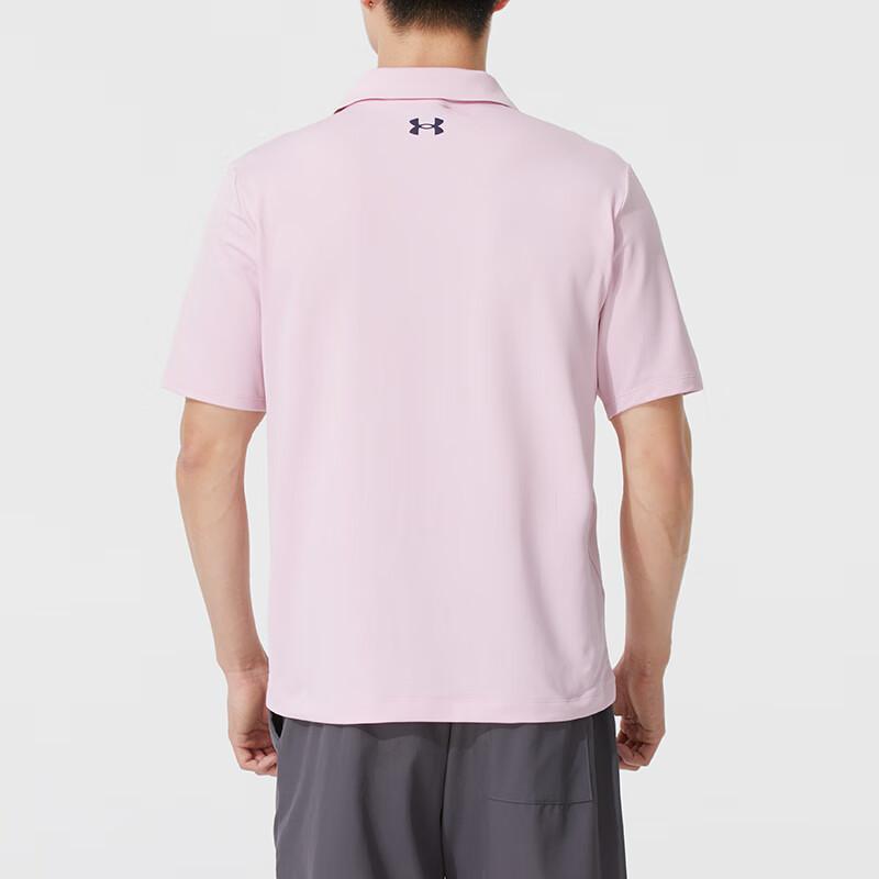 Under Armour Breathable Versatile Comfortable Short Sleeve Polo Shirt Men tops Pink 1377374-647