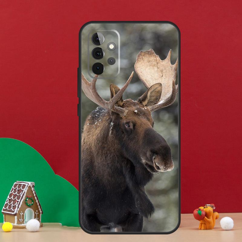 Stag Bull Moose Reindeer Deer Case For Samsung Galaxy A36 A56 A06 A13 A53 A32 A12 A22 A52 A35 A17 A16 A55 A15 A54 A34 A14