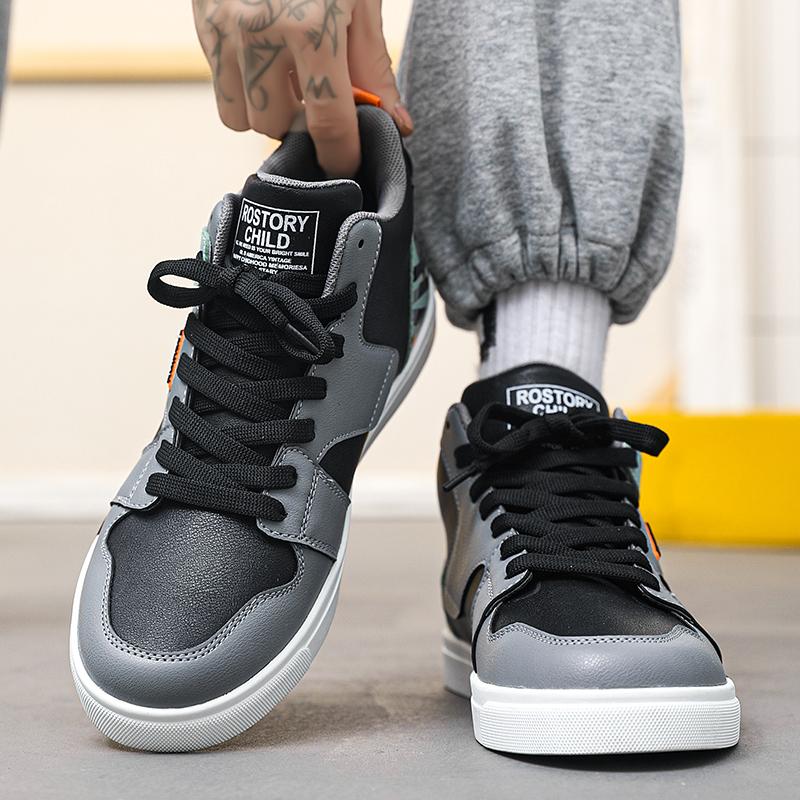 Hvite sportssko for menn Fritidssko Street Style løpesneakers Sko for studenter Overstore vintersko Høytopp