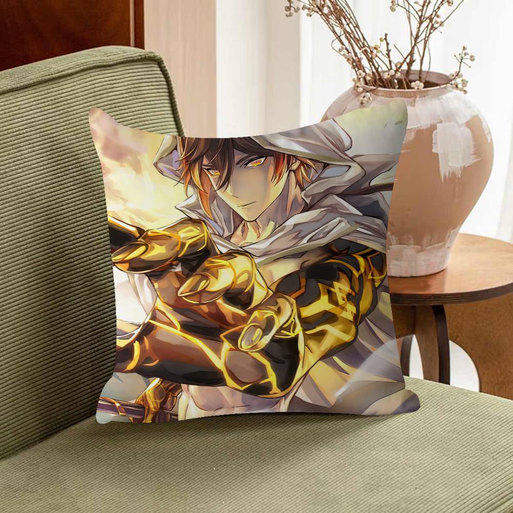 Zhongli Tecknad Kuddfodral Bil Prydnadskuddfodral För Soffa Bil Julklapp 40x40cm 45x45cm