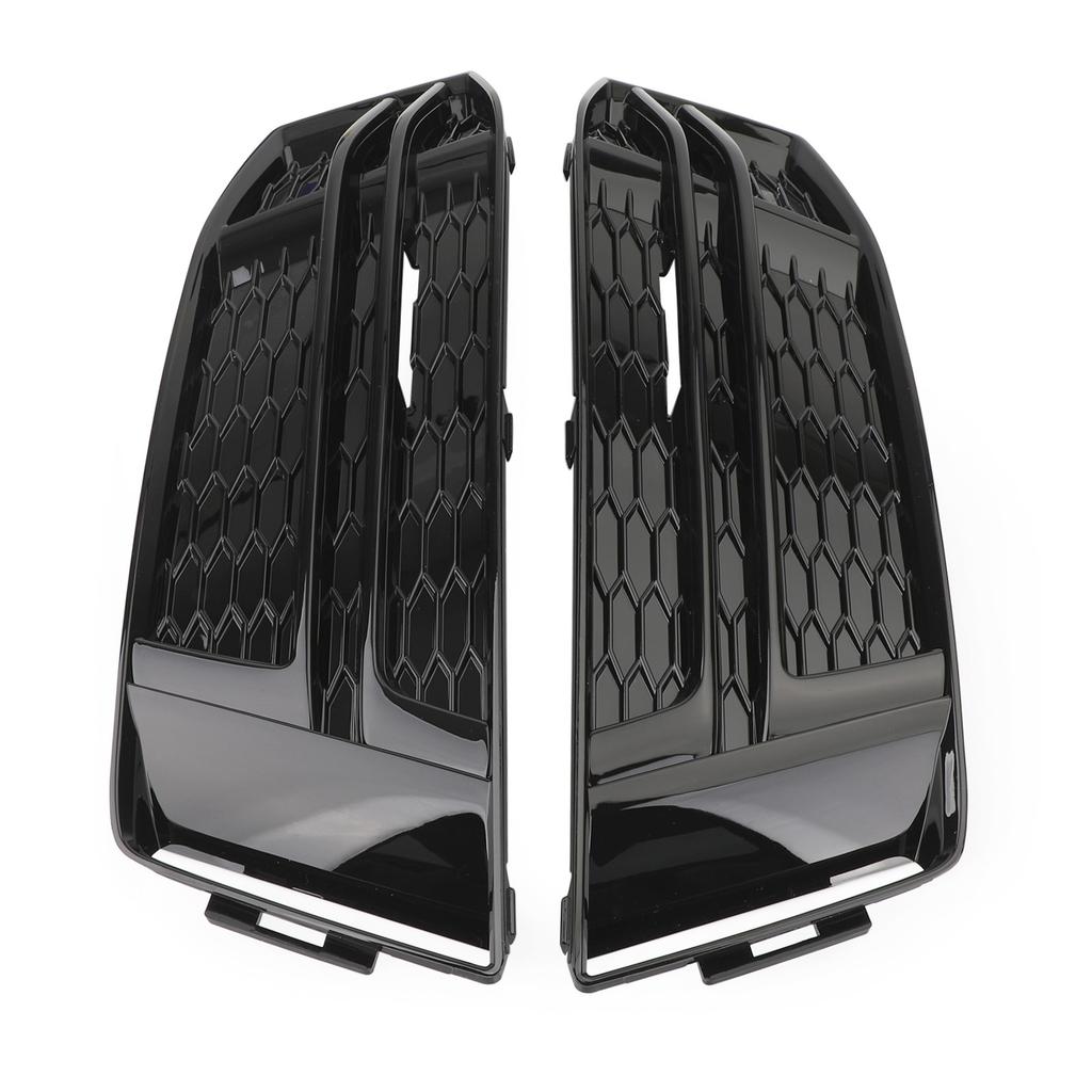 8W0807681F 8W0807682F Black Chrome Front Fog Light Grill Bumper Grille for S4 A4 B9 S-LINE 2016 2017 2018 8W0-807-681-F 8W0-807-682-F