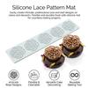 Silicone Lace Mat for Fondant Leaf Heart Bubble Pattern DIY Baking Decorating Tool