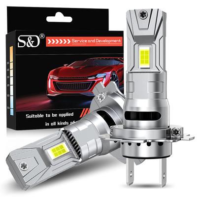 2 szt. 32000LM Żarówki LED H7 Mini Turbo H11 LED H4 H8 9005 HB3 9006 HB4 70W Samochodowe światło przeciwmgielne Światło drogowe/mijania Reflektor Auto Plug&Play Lampa 6500K Biały