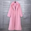 Winter Damen Lässiger Kunstpelzmantel Lange Jacke Trendiger Cardigan Einfarbige High-End-Mode