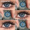 FUNSACHY 1pair Colored Contact Lenses Black Contacts Gray Lenses Natural Brown Contact Lenses Yearly Beautiful Pupils for Women