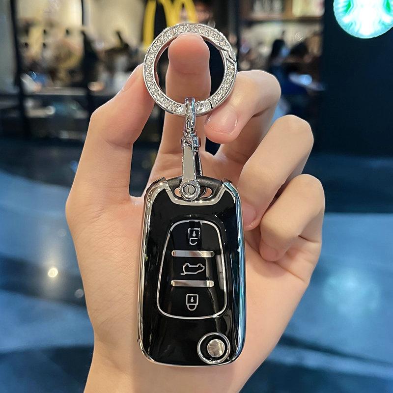 TPU Car Key Case Cover For KIA Rio 3 Soul Optima Ceed K2 Cerato Sportage For Hyundai Elantra Accent I20 Ix35 Key Chain