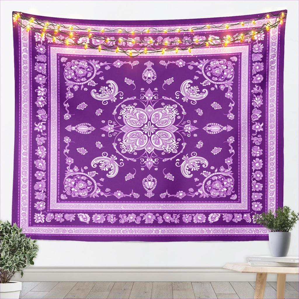 Black & White Crown Tapestry, Ornate Baroque Floral Pattern Print, Wall Hanging for Luxury & Vintage Aesthetic Home Decor