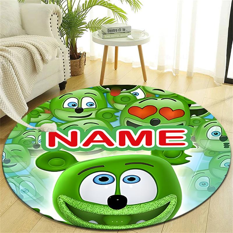 Personalized Gummibar friends Round Chair Office Rug - Perfect for Mat, Office Chair & More - Ideal Gift for Birthdays and Holidays