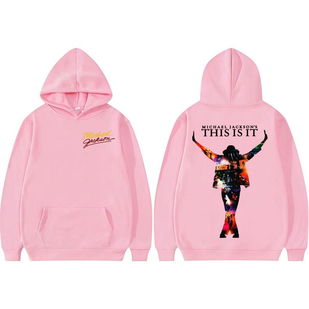 King of Pop Michael Jackson This Is It Print Hoodies Herren Damen Klassisch Mode Ästhetisch Sweatshirts Mit Kapuze