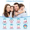 Water Dental Flosser for Teeth/Braces, Water Teeth Cleaner 8 Jet Tips and 10 Pressure Levels, 600ML Large Water Tank