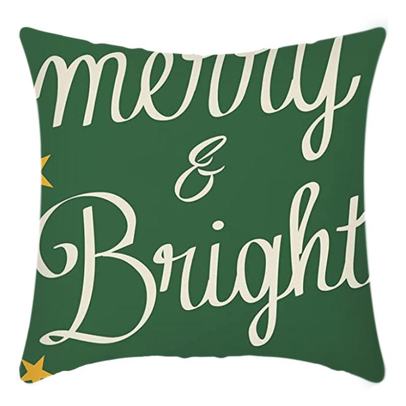 Christmas Pillow Case Printed Living Room Sofa Bedroom Pillow Case Christmas Pillow Case Printed