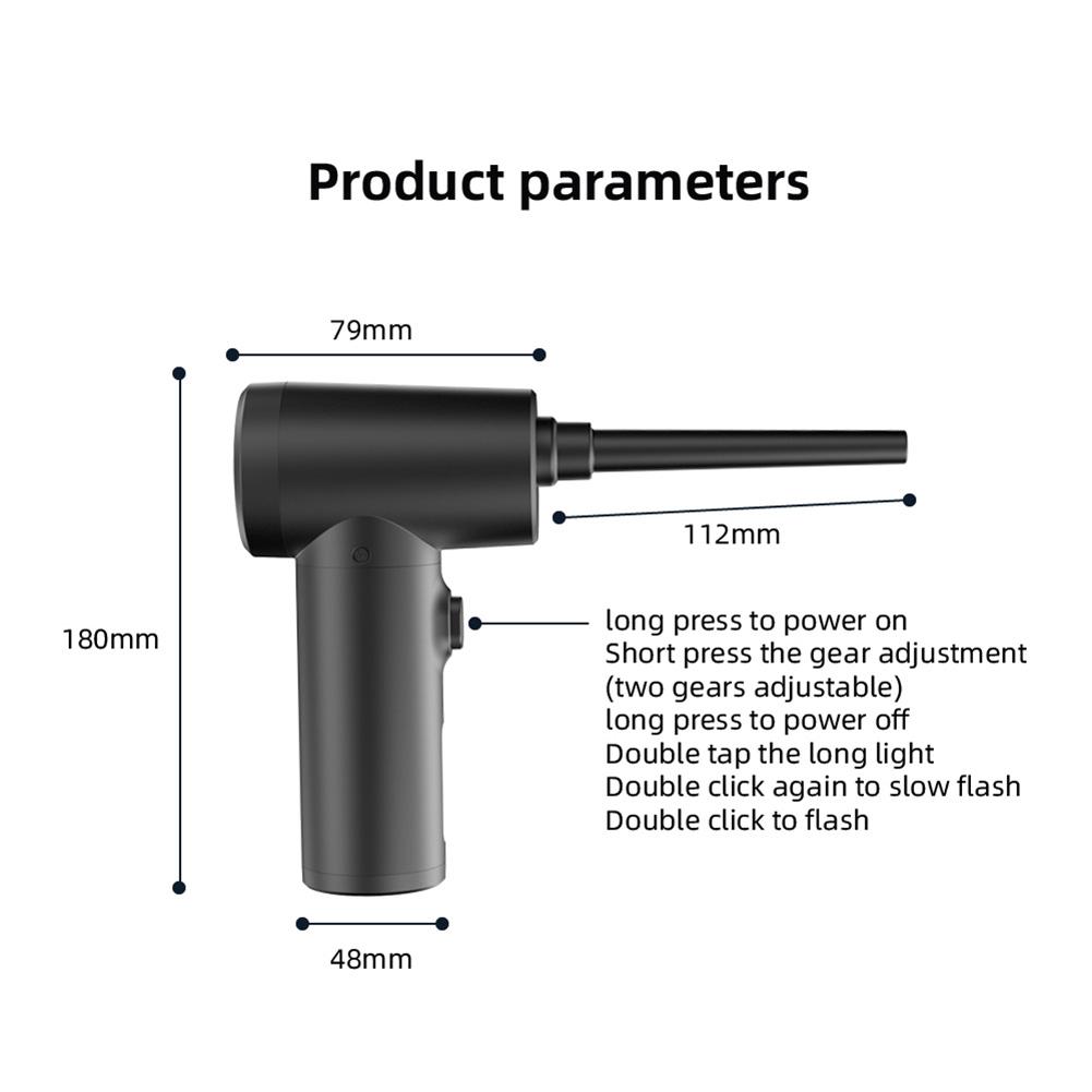 100W Samochód Dom Bezprzewodowy Elektryczny Odpylacz 50000RPM Ręczny Elektryczny Sprężony Pistolet Dmuchawy Ładowanie USB Do Pojazdów Domowych