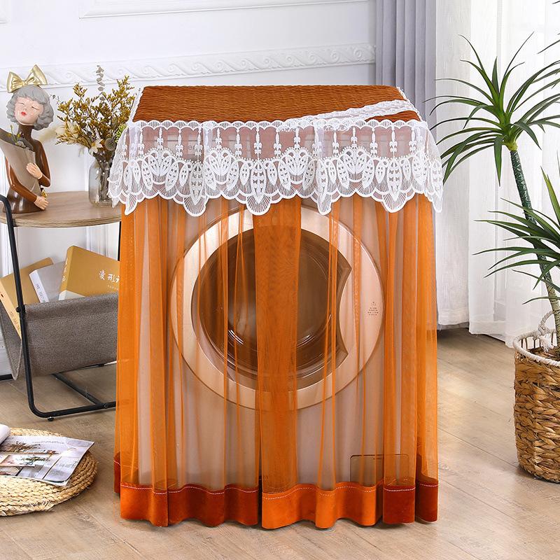 

Чехол для стиральной машины барабанного типа, в стиле Инс, однотонный, чехол-полотенце для стиральной машины, для нового дома, универсальный пылезащитный чехол для стиральной машины