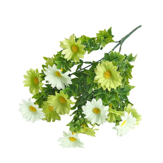 Artificial Flower with Green Leaves Realistic UV Resistant Fake Silk Flower Bouquet Indoor Outdoor Garden Patio Balcony Home Decoration