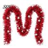 Christmas Gift Embellishment Snowflake Tinsel Garland, 200cm Light Blue Purple Foil Tree Ornament Ribbon Strip for Staircase Window, Holiday