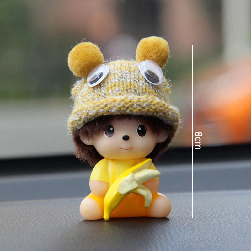 

Mini Monchhichi Figurines Adorable Monchchi Desktop Ornaments Sitting Monkiki Dashboard Decoration Figurine Figure Children s Gifts
