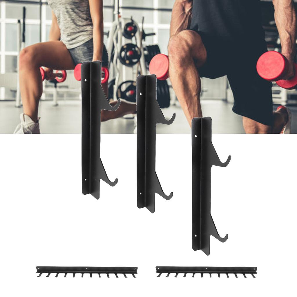 Pull Down Bar Storage Rack Wall Mounted Home Gym Storage   for Workout Equipment