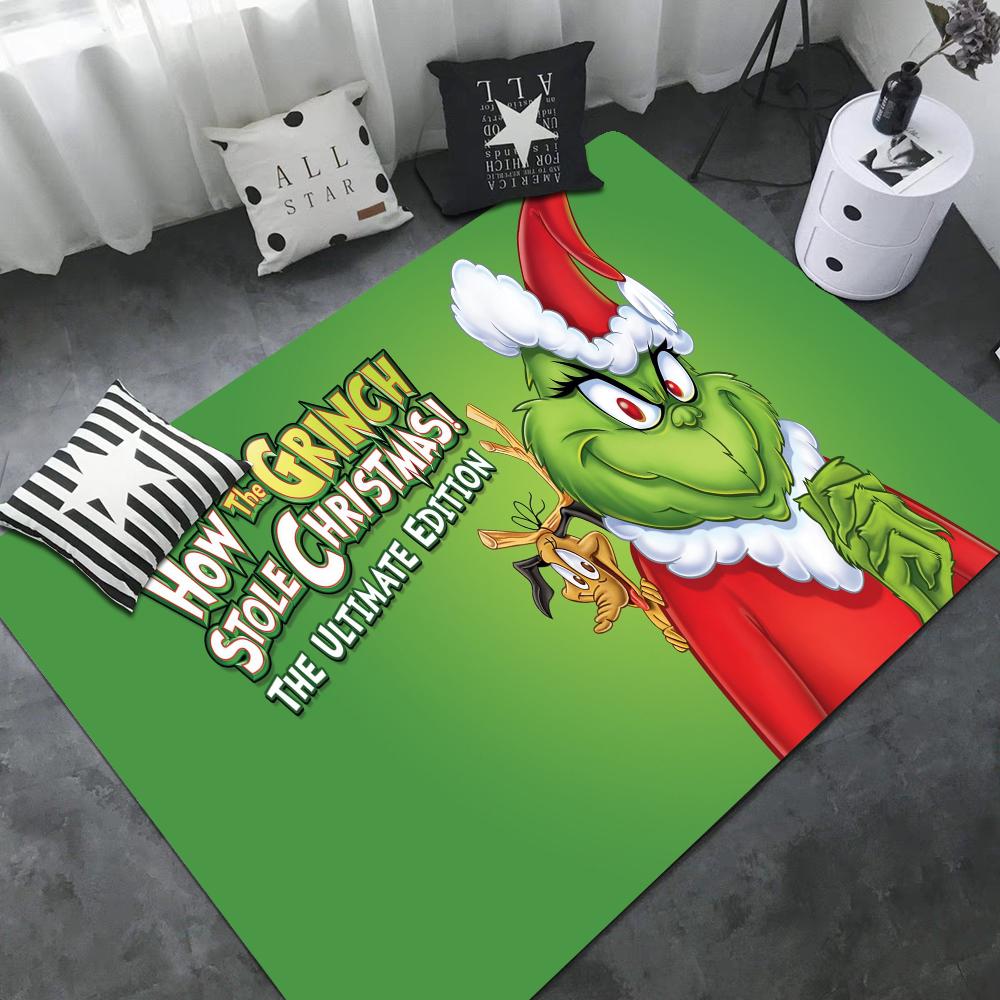 Tappetini per la stanza del cartone animato THE G-GRINCH Più economici Antiscivolo Moderno Soggiorno Balcone Stampato Tappeto di Benvenuto