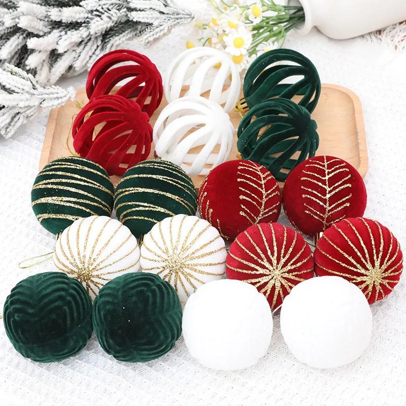 6pcs/box 6cm Christmas Balls Ornaments Christmas Tree Hanging Pendants Christmas Decorations for Home 2025 Navidad New Year Gift