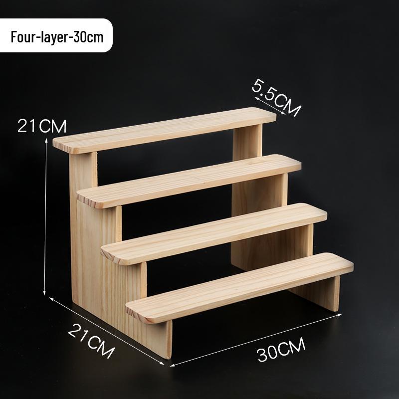 Solid Wood Display Rack for Action Figures, Collectibles, and Succulents