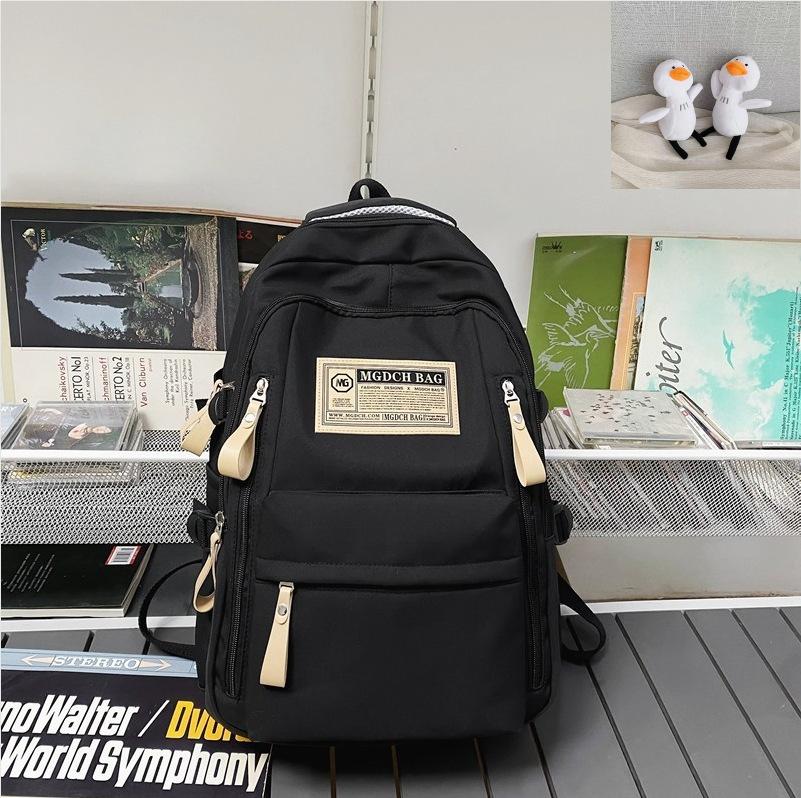 Schoolbag Casual Versatile School Bag College Students Junior High School Students Large Capacity Simple Backpack Computer Backpack Men's and Women's