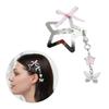 Elegant Butterfly Bows Clip with Fringed Detailing for Unique Style Hairpins