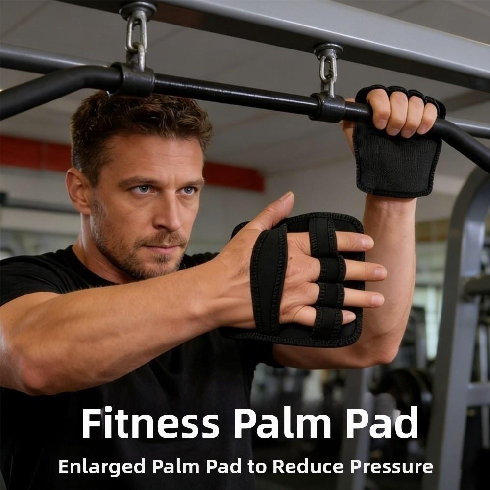 1 Pair Wear Resistant Padding Weightlifting Gloves Anti Slip Grip Gym Gloves Strength Training