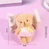 Blush Bear Doll Keychain: Cute Skirt Plush Heart Bag Charm Gift